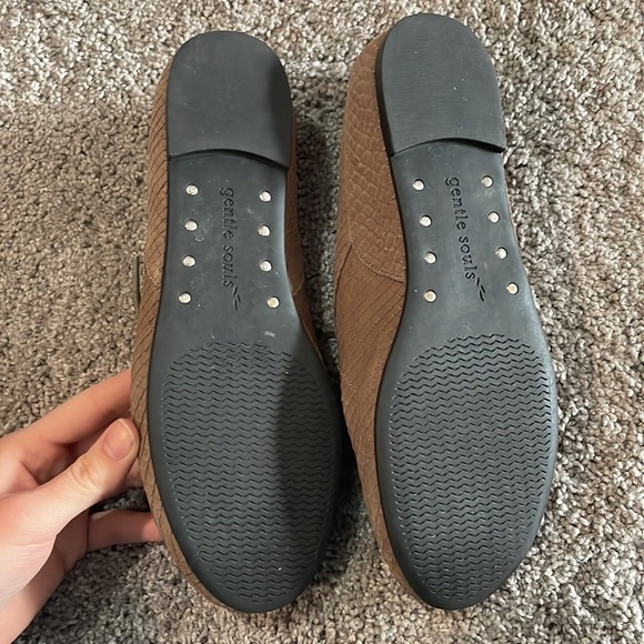 Brown Leather Lace up Flats Loafers - Picture 6 of 6